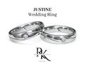 Justine Wedding Ring with Name Engrave