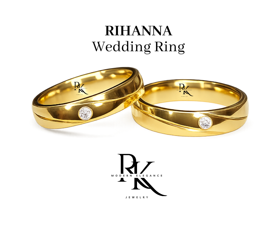 Rihanna Wedding Ring with Name Engrave